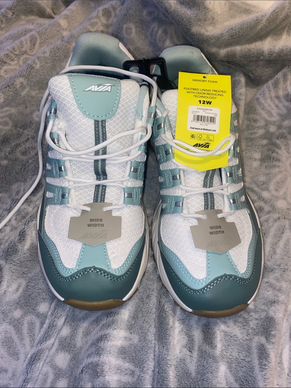 Avia Women’s Athletic Sneakers in White and Teal